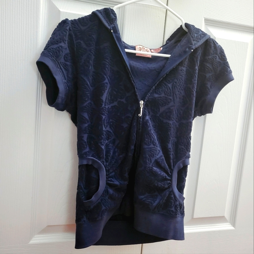 Juicy Couture Navy Zip Up Hoodie